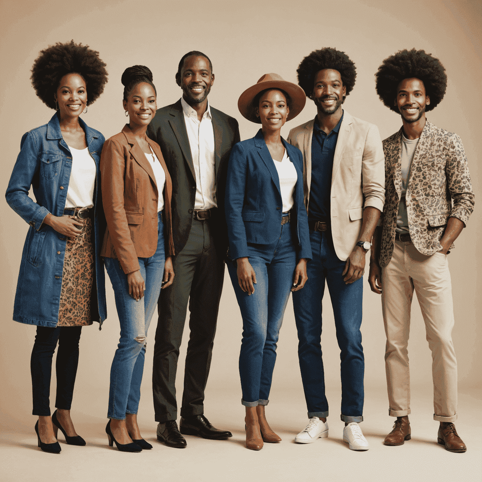 A diverse group of South African consumers representing different demographics and preferences